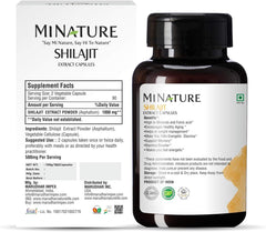 100% Natural and Organic Shilajit - Capsules - Non GMO Extract 500 mg. 180 Veg Caps Sustainably Sourced. - ShilaVit