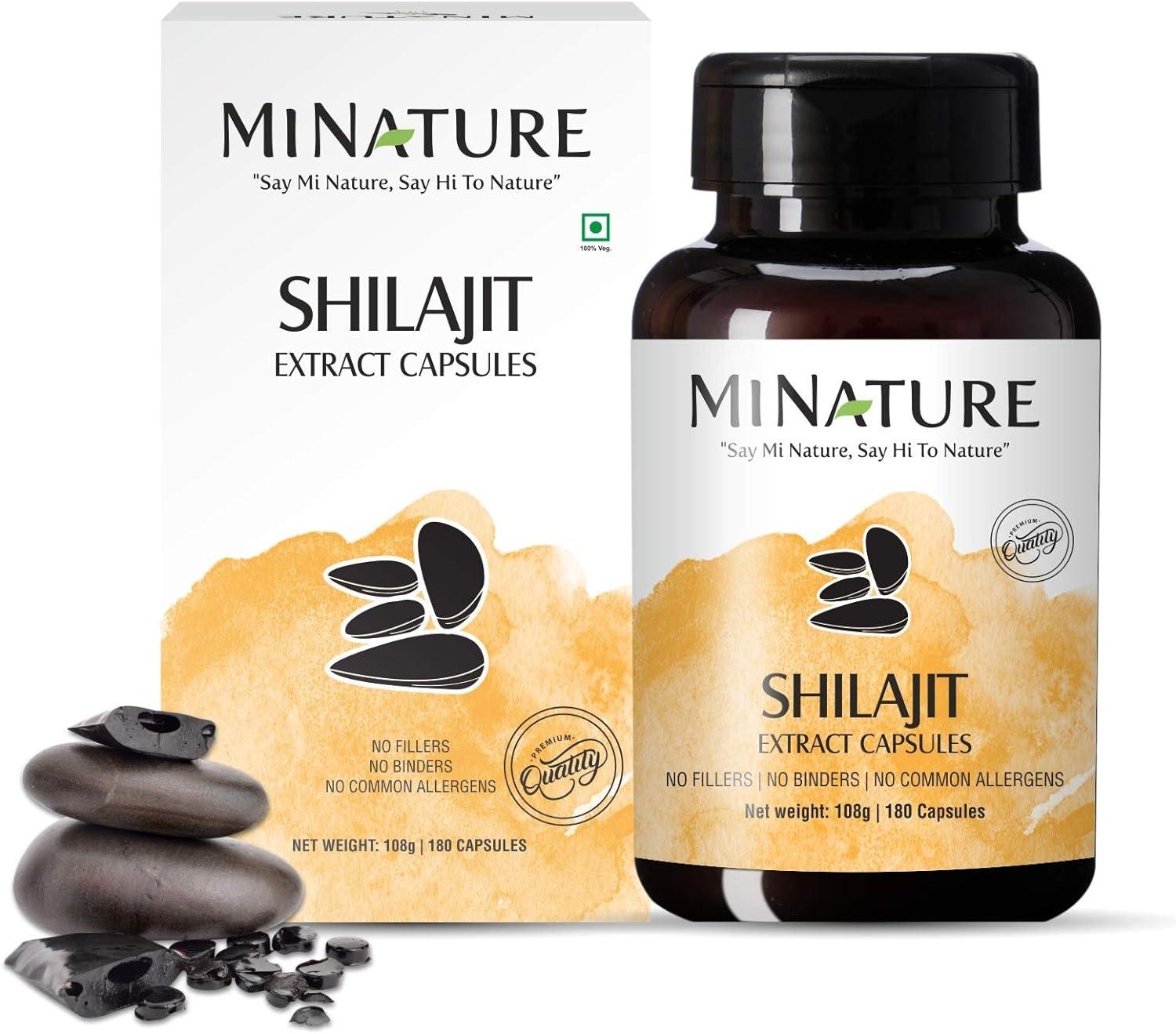 100% Natural and Organic Shilajit - Capsules - Non GMO Extract 500 mg. 180 Veg Caps Sustainably Sourced. - ShilaVit